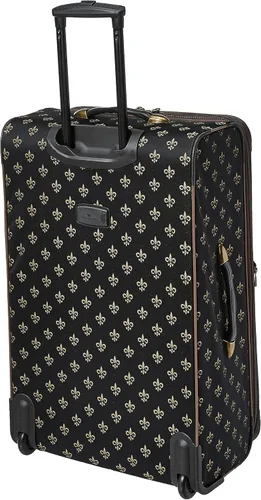 Vista 2 de American Flyer Equipaje Fleur De Lis 4 Piezas Set, Negro -, Fleur De Lis - Juego de equipaje de 4 piezas