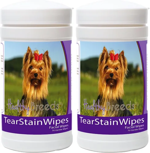 Vista 12 de Healthy Breeds Toallitas quitamanchas de lágrimas para perros para pastor australiano – Más de 100 razas – Limpiador facial de ojos – 70 toallitas