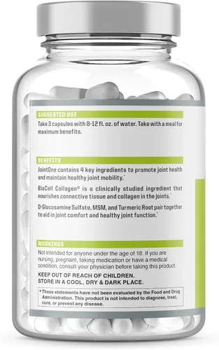 Vista 2 de NutraOne JointOne - Suplemento articular para mujeres y hombres para ayudar a mantener la salud de las articulaciones con colágeno, glucosamina