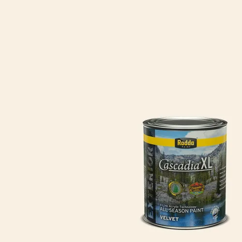 Vista 171 de Rodda Paint CASCADIA XL - Pintura e imprimación satinada para exteriores en uno, cuarto de galón, blanco abstracto