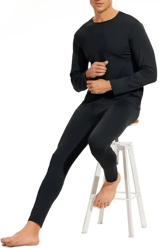 Vista 2 de Ropa interior térmica para hombre ultra suave largo con capa base con forro polar