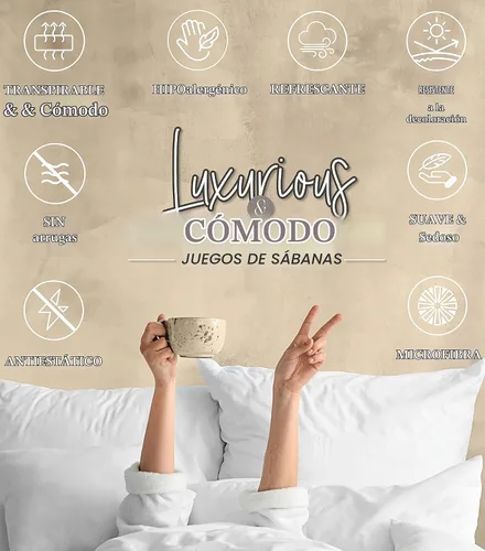 Vista 6 de Elegant Comfort Juego de sábanas de 4 piezas estampadas navideñas, 1500 hilos, material transpirable y súper suave, resistente a las arrugas Reno