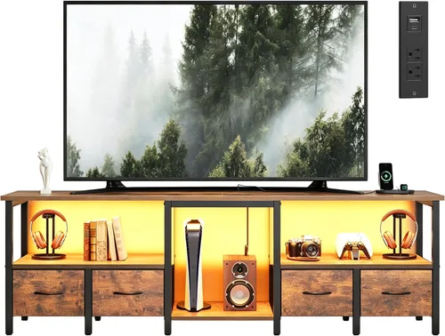 Vista 11 de Soporte de TV para televisores de hasta 55 pulgadas, consola Negro