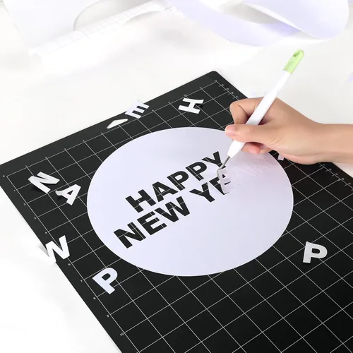 Vista 5 de DOOHALO - Alfombrilla de corte para máquina de Cricut y Cricut Explore Air2/One, máquina de corte inteligente Expression, de 12 x 12 pulgadas Negro