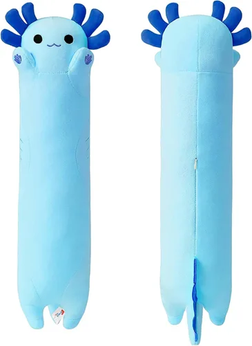 Vista 9 de PEACH CAT Almohada de felpa de gato de 19.6 pulgadas de largo, lindos animales de peluche de gatito, juguetes de peluche suaves, regalos para niños