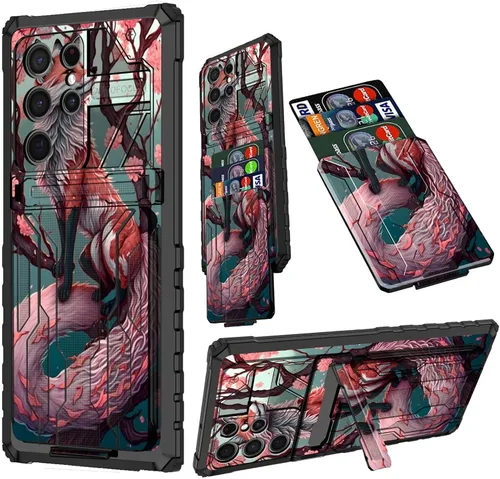 Vista 80 de Funda para Samsung A13 5G, Galaxy A13 5G con tarjetero desmontable atril resistente a prueba de golpes funda protectora para Samsung Galaxy A13 Gato