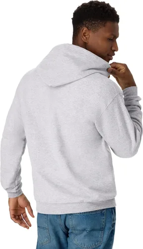 Vista 2 de Hanes Ecosmart - Sudadera con capucha y cremallera completa para hombre Ceniza