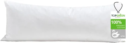 Vista 19 de TOPGREEN Rellenos de Almohada de Plumas y Plumón 12 x 12 pulgadas, Juego de 2, Funda de Algodón 100% Orgánico, Almohadas Decorativas Cuadradas