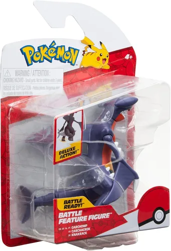 Vista 2 de Pokémon Garchomp - Figura de batalla de 4.5 pulgadas, figura de Garchomp lista para batalla con ataque de cola