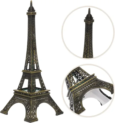Vista 8 de Torre de luz LED, decoración de torre Eiffel, luz nocturna luminosa para dormitorio y escritorio, modelo de referencia creativo, regalo único