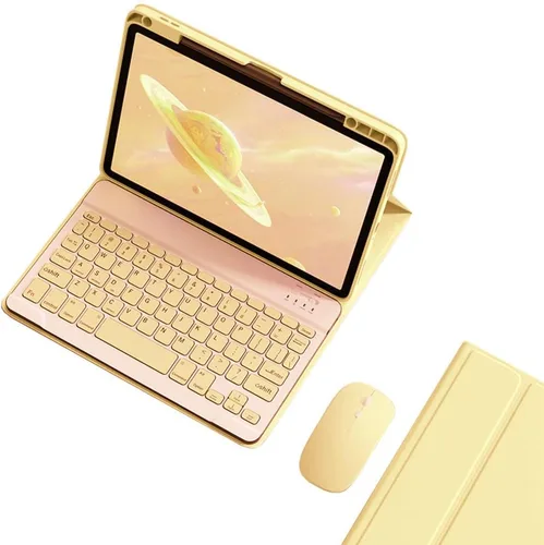 Vista 10 de Funda de teclado compatible con iPad de 9ª, 8ª y 7ª generación de 10.2 pulgadas, iPad Air de 3ª generación, iPad Pro de 10.5 pulgadas, teclas