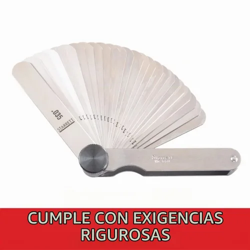 Vista 4 de Starrett Medidor de espesor de acero templado, 31 hojas, tamaño de 1/2"-1/4" x 3-1/32