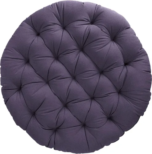 Vista 11 de Sorra Home - Cojín con mechones Papasan - Cojín redondo cómodo para silla Bucket & Moon - Cojín de piso con espuma suave para muebles