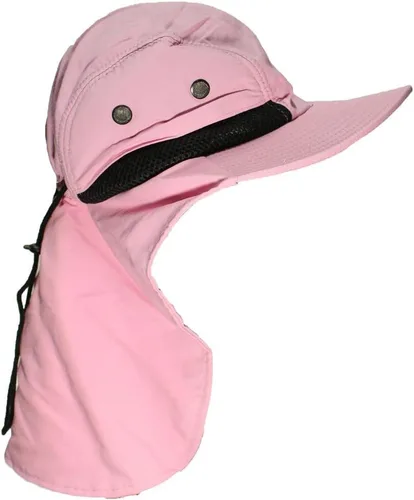Vista 2 de Tropic Hats Gorra de verano de malla de ala ancha para niñoniño con solapa de cuello (talla única)