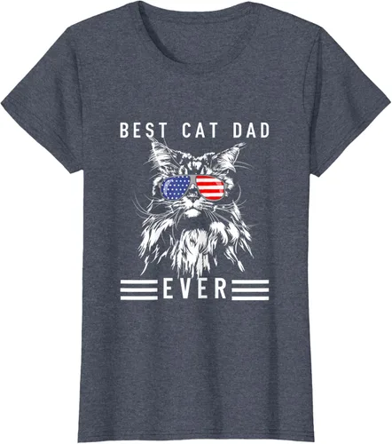 Vista 36 de Funny Maine Coon Cat Best Cat Dad Ever Funny Cat Maine Coon Camiseta, Negro, S