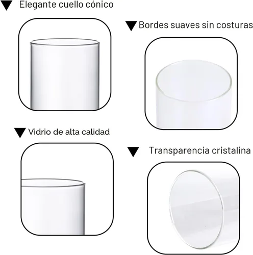 Vista 8 de PHOSPHOR Portavelas Hurricane para velas de pilar cilindros de vidrio transparente centros de mesa jarrones decoración de mesa centro de mesa