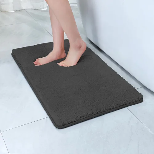 Vista 10 de SWEMSTAR Alfombra de baño de espuma viscoelástica con alfombra de inodoro, tapete de baño absorbente de agua para suelo de baño, antideslizante