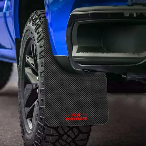 Vista 4 de XUKEY 2 piezas de protectores de salpicaduras universales negros para coche, SUV, furgoneta, hatchback, UTV, ATV, delanteros y traseros, con 2