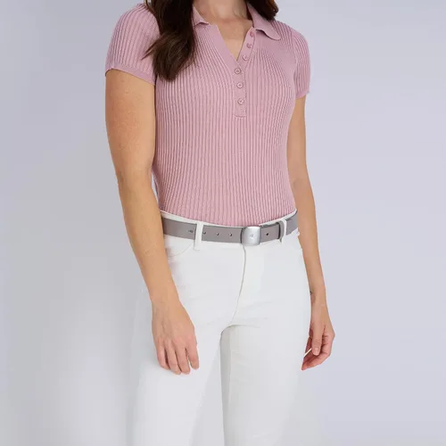 Vista 5 de Calvin Klein Cinturón casual para mujer con hebilla de placa