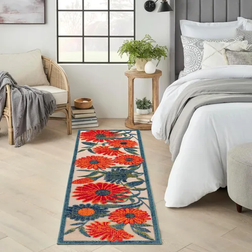 Vista 47 de Nourison Home Aloha - Alfombra beige de 2 pies 3 pulgadas x 12 pies, fácil de limpiar, no se desprende, para dormitorio, sala de estar, comedor
