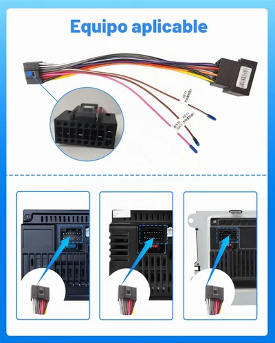 Vista 4 de Hikity - Arnés de cableado ISO de 16 pines para radio de coche Android
