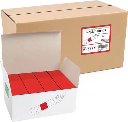 Vista 22 de Servilletero estándar NATURALABEL, anillos de servilleta de papel autoadhesivos 2000 unidades (negro)