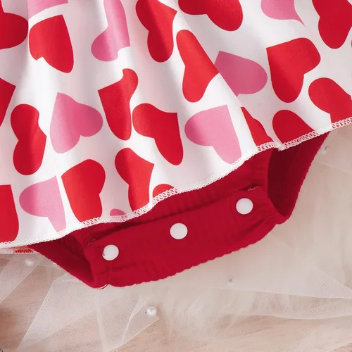 Vista 26 de Mameluco de Navidad para niñas recién nacidas, falda de malla de terciopelo rojo, traje de primera Navidad, regalo de Navidad