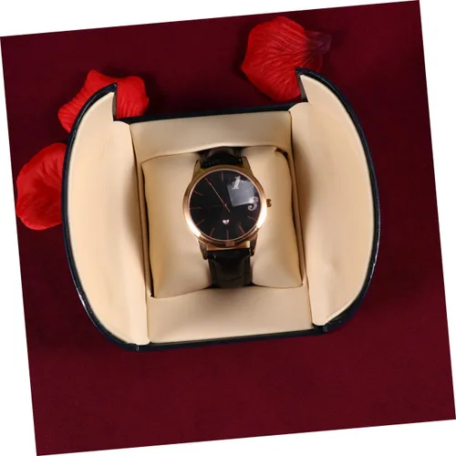 Vista 5 de 2 unids caja de reloj portátil para hombre organizador de joyas estuche para relojes de hombre mujeres reloj caso soporte de reloj caja