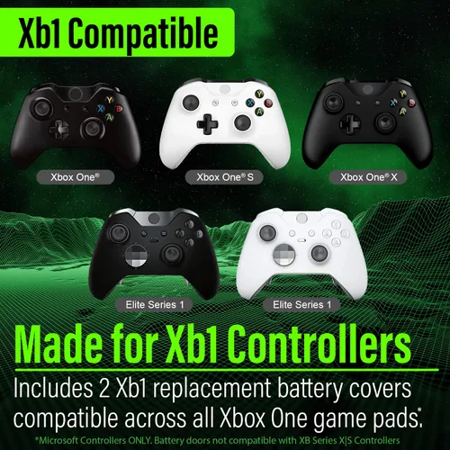 Vista 6 de Nyko Xbox One Power Kit Plus - Rechargeable Battery Kit with 2 Batteries, Micro-USB Charge Cable Not Compatible with Xbox SX Not Compatible with