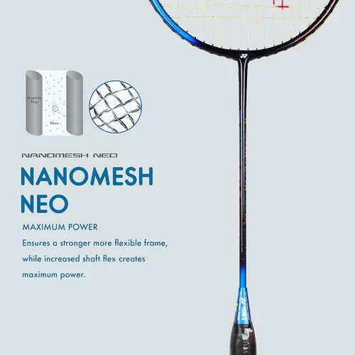 Vista 5 de YONEX Raqueta de bádminton Smash (G4, 2.57 oz, 28 libras de tensión)