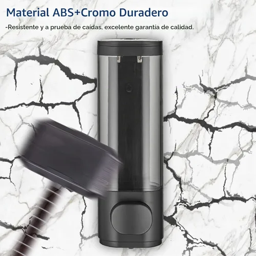 Vista 3 de Pollock dispensador de champú y acondicionador sin taladro, negro 1 cámara