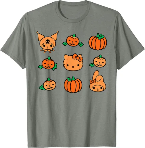 Vista 21 de Camiseta de Halloween Hello Kitty My Melody Kuromi Pumpkins