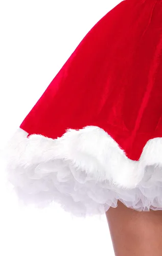 Vista 6 de Leg Avenue Women's 2 Pc Mrs Claus Santa Christmas Costume with Hooded Dress, Belt