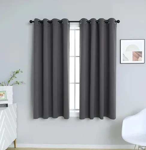 Vista 26 de INLINAS Cortinas opacas para dormitorio, aislamiento térmico, reducción de ruido, juego de 2 paneles de ahorro de energía, beige, 42 pulgadas