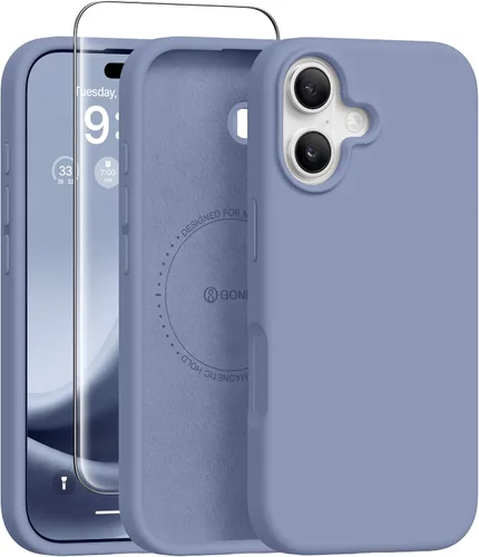 Vista 42 de GONEZ Funda magnética para iPhone 12 Case / 12 Pro Case, compatible con MagSafe, [protector de pantalla + protector de lente de cámara], funda
