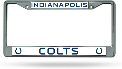 Vista 14 de Rico Industries NFL Fan Shop - Marco de matrícula cromado estándar Color del