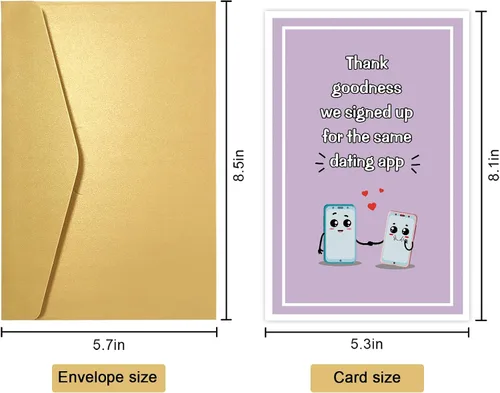 Vista 2 de Obbyidk Tarjeta divertida de citas por Internet, Tarjeta de aplicación de citas en línea para novio novia, Tarjeta linda del día de San Valentín
