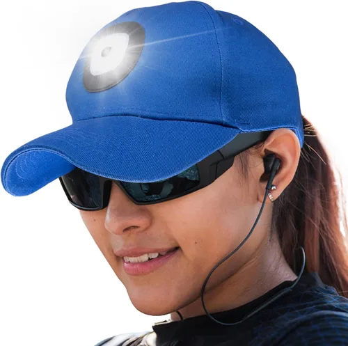 Vista 19 de HEAD LIGHTZ Gorra de béisbol LED recargable, luz USB integrada con 3 niveles de brillo, perfecta para correr, caminar, acampar, sombrero iluminado