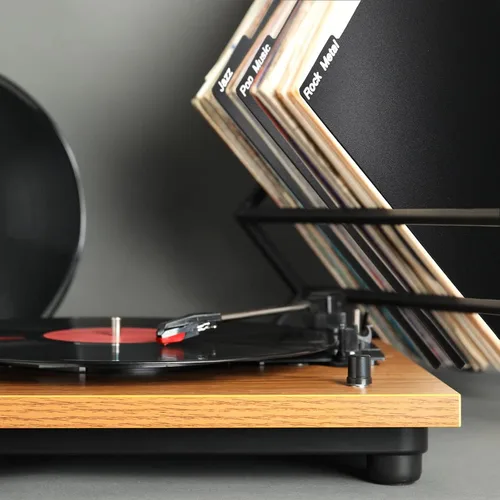 Vista 4 de Gueevin 30 separadores de discos de vinilo de 12.5 x 13.49 pulgadas, accesorios para discos de vinilo con calcomanías blancas de la A a la Z