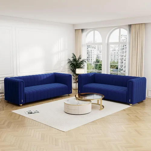 Vista 13 de Sofá capitonado Chesterfield de terciopelo tapizado de 81 pulgadas de ancho, 3 plazas, cómodo sofá para sala de estar, dormitorio, oficina Negro
