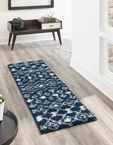 Vista 31 de Unique Loom Moroccan Trellis Shag Collection - Alfombra de área - Meknes (2 pies 2 pulgadas x 3 pies 1 pulgada, rectangular, marrón claro/marfil)
