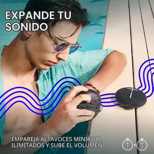 Vista 3 de Ultimate Ears MINIROLL Altavoz Bluetooth impermeable - Negro suave