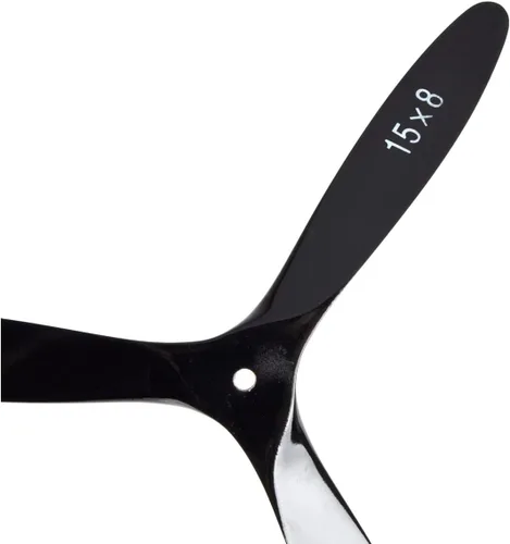 Vista 5 de Hélice de avión RC de 3 cuchillas de 15 × 8 avión de madera de haya 3 cuchillas para motor de gasolina