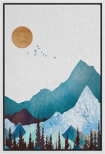 Vista 11 de SIGNFORD Lienzo enmarcado para pared, camino del desierto con cactus, naturaleza silvestre, ilustraciones modernas, arte decorativo, rústico