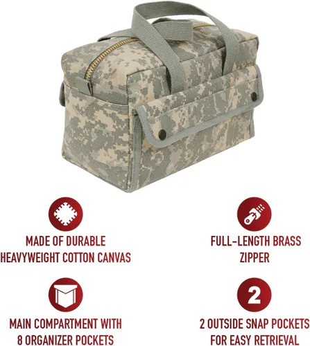 Vista 5 de Rothco Bolsa de herramientas mecánicas con cremallera de latón ACU Digital Camo