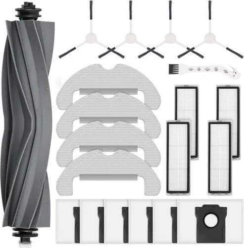 Vista 10 de Kit de 18 accesorios para Dreame L10s Ultra Gen 2/L10s Pro Ultra Heat/X30 Ultra/L40s Ultra AE/CE Robot Aspirador, 1 Cepillo TriCut, 4 Cepillos
