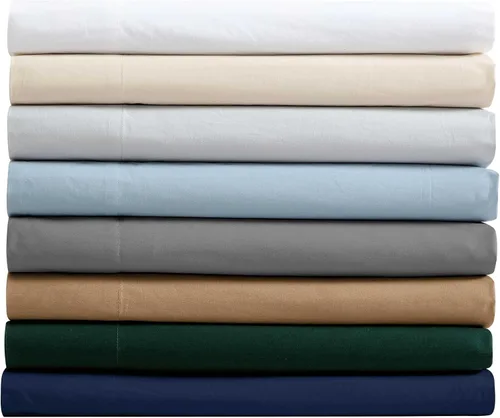 Vista 8 de Nautica - Juego de sábanas tamaño individual, juego de ropa de cama de percal de algodón ligero con funda de almohada a juego, vigorizante y fresco