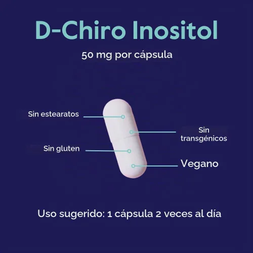 Vista 6 de BESTVITE D-Chiro Inositol (120 cápsulas vegetales) - Sin estearatos