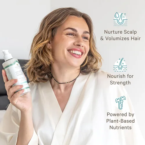 Vista 3 de Tree To Tub Acondicionador de biotina, cafeína activadora para cabello más completo, acondicionador espesante para mujeres y hombres para cabello