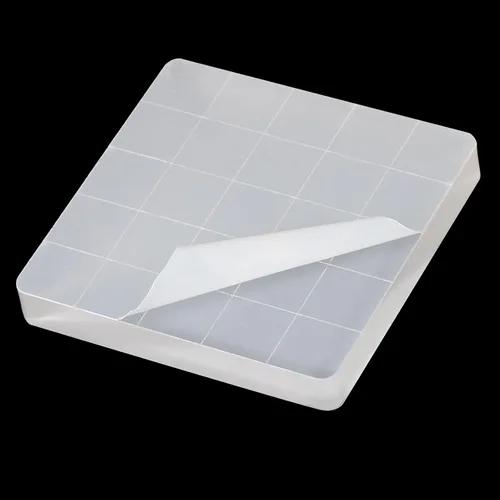 Vista 5 de PATIKIL Bloque de sello acrílico de 2 x 2 pulgadas, bloque de estampado transparente con líneas de cuadrícula, bloques de montaje decorativos